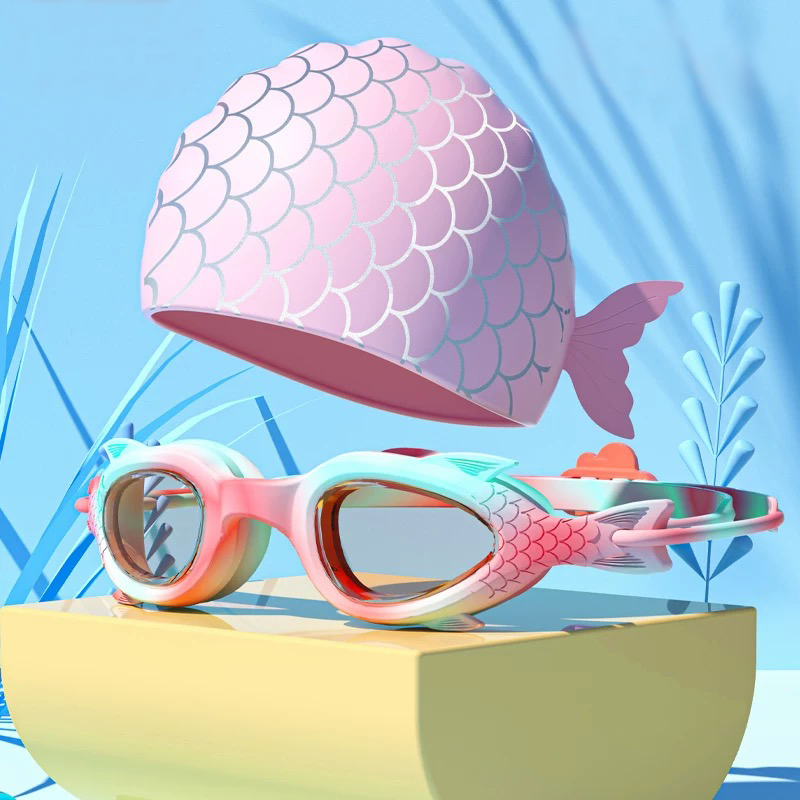 Swim Cap Silicone - Gafas de Natación para Niños; Gorro