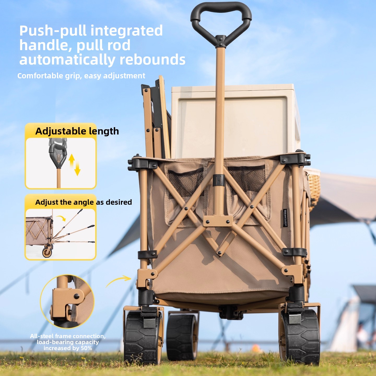 Carro plegable con ruedas, car - Sports Equipment Trolley reseña y precio