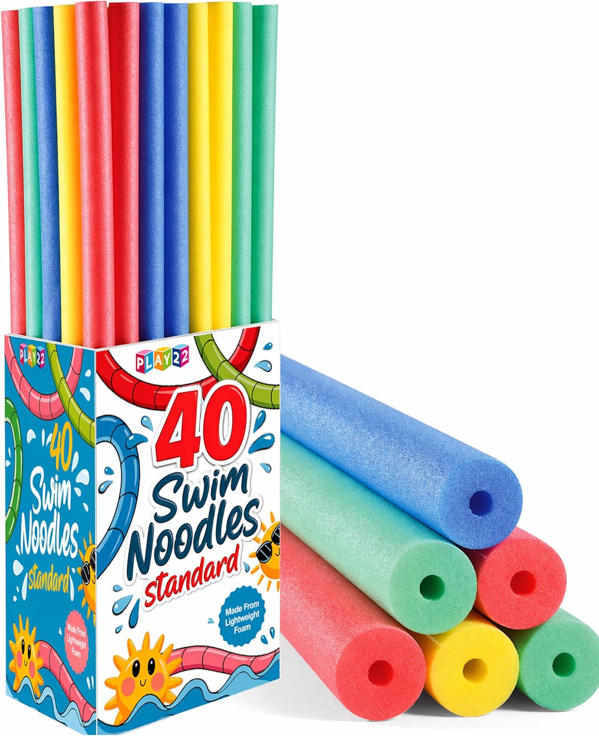 Paquete de 40 Espumillas Flota - Foam Pool Noodle reseña y precio