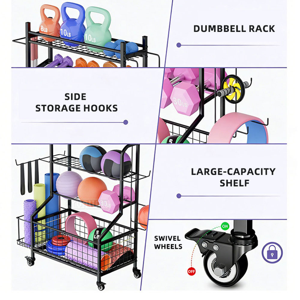 Yunlin Li - Estante de Almacen - Sports Equipment Trolley reseña y precio